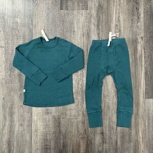 Kids Thermal Pajama Set - Teal